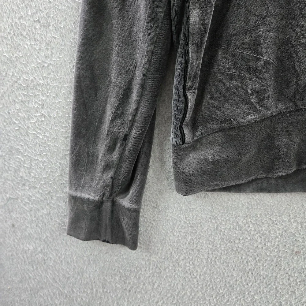 VINTAGE Nike Women Jacket L (12-14) Gray Y2K Embroidered Logo Zipper Velour READ